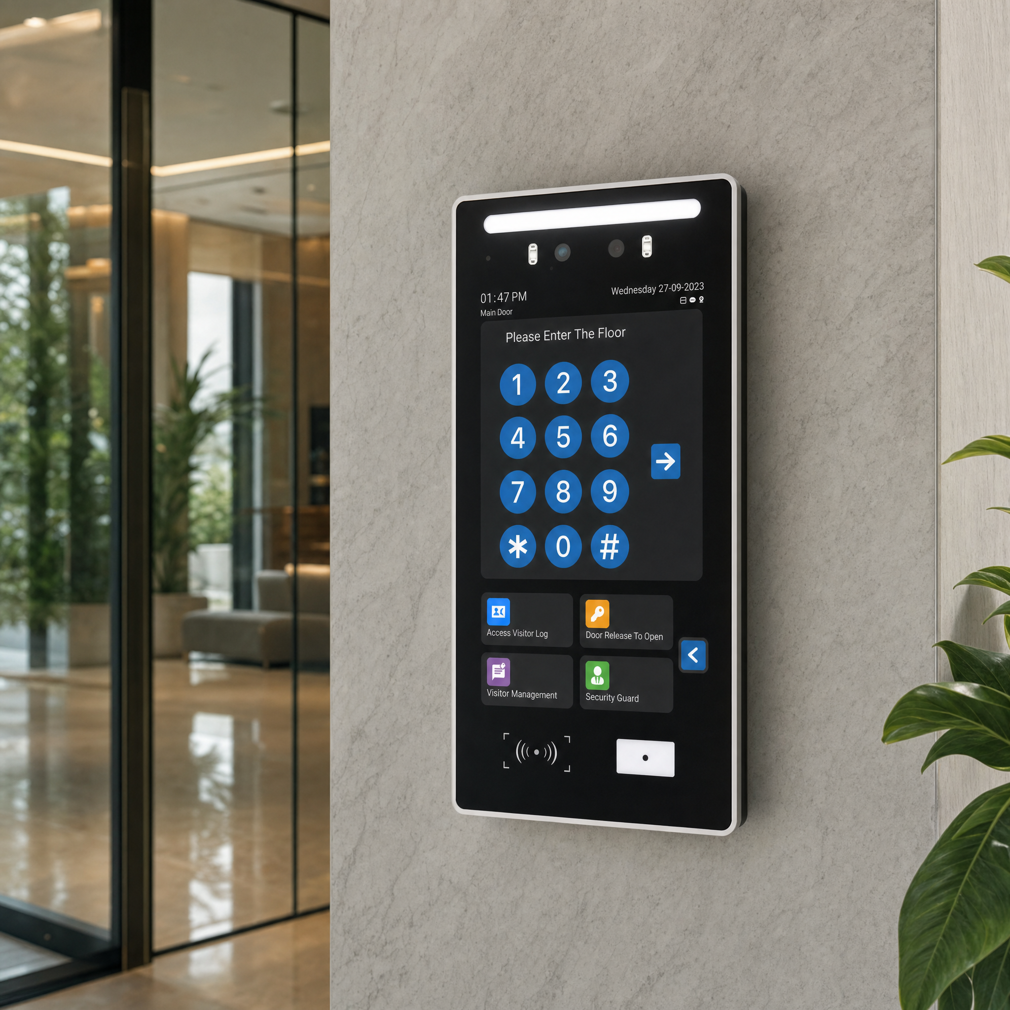Wall-mounted intercom